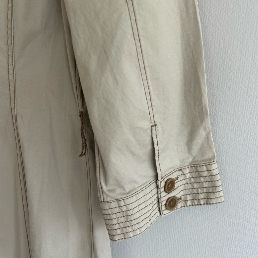NWOT BODEN Khaki Button Down Cotton Twill Shirt Dress Safari French Utility Sz 6 - Picture 14 of 16